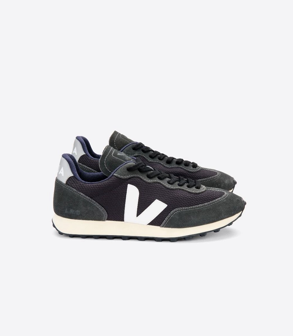 Veja Trainers Mens Black/White/Grey - Rio Branco Alveomesh - VTBC-24907